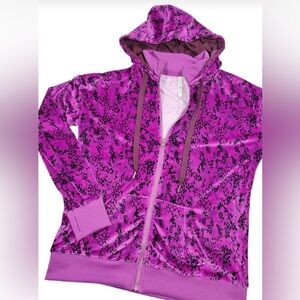 LuLaRoe Purple Cozy Bethany Velour Hoodie Jacket Size Medium -so soft